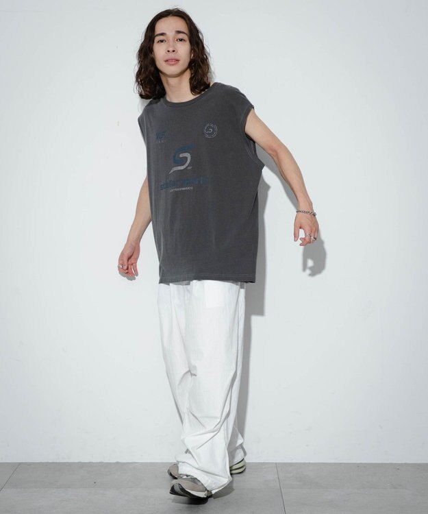 WEGO 【ユニセックス着用アイテム/手洗い可】ピグメントグラフィックノースリーブ 柄5