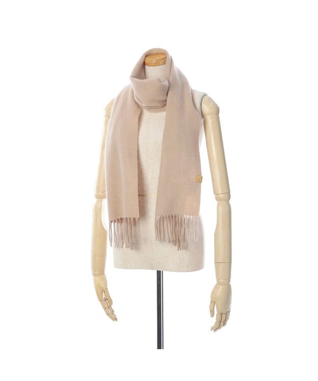 MOONBAT WEB限定【洗える】ミエル (miel) カシミヤ100％ プレーンマフラー ベージュ