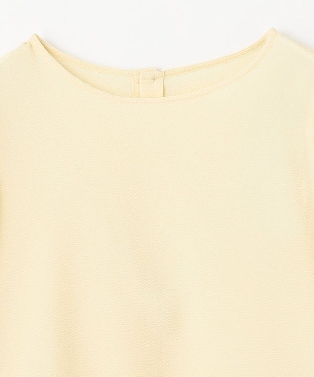 ANY サッカーギャザーバックペプラムブラウス イエロー