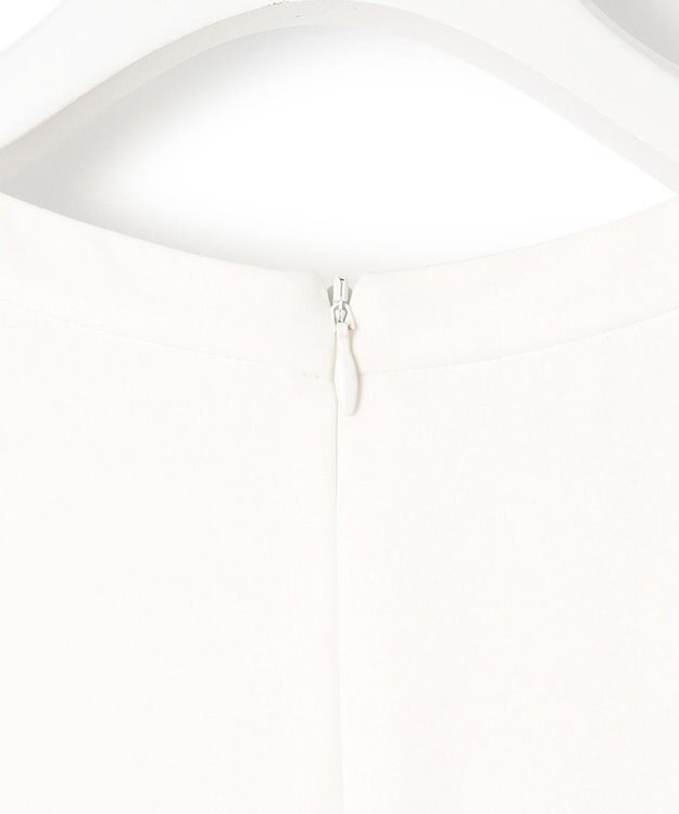 23区 S 【洗える】シルキーデシン タックディテール カットソー ホワイト系