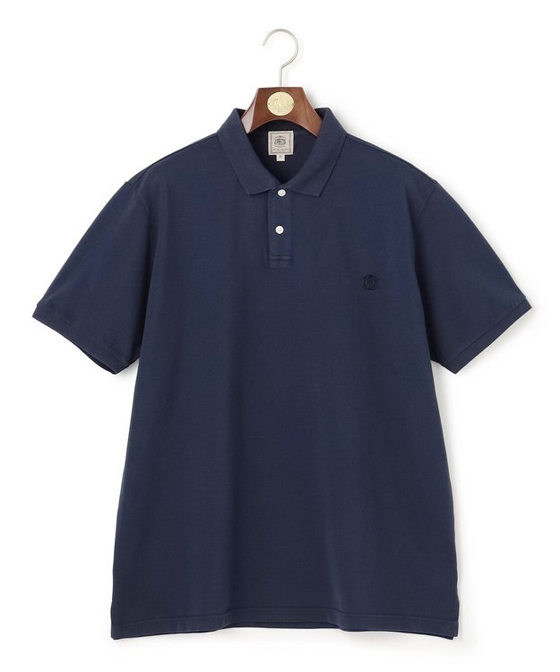 J.PRESS MEN 【KING SIZE】コットンカノコオーバーダイ ポロシャツ ネイビー系