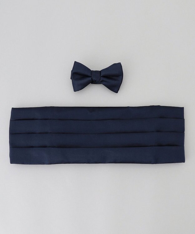 GOTAIRIKU 【WEAR BLACK】フォーマル用 ボウタイ&カマーバンドセット（ネイビー） ネイビー系