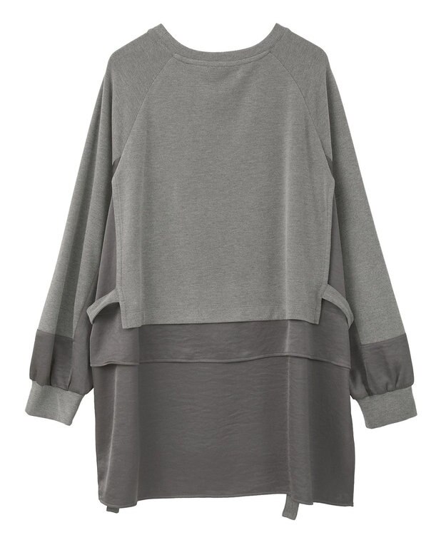 YECCA VECCA 素材MIXレイヤード起毛プルオーバー Gray