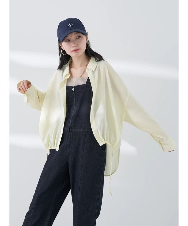 earth music&ecology ドロスト羽織シャツ Cream