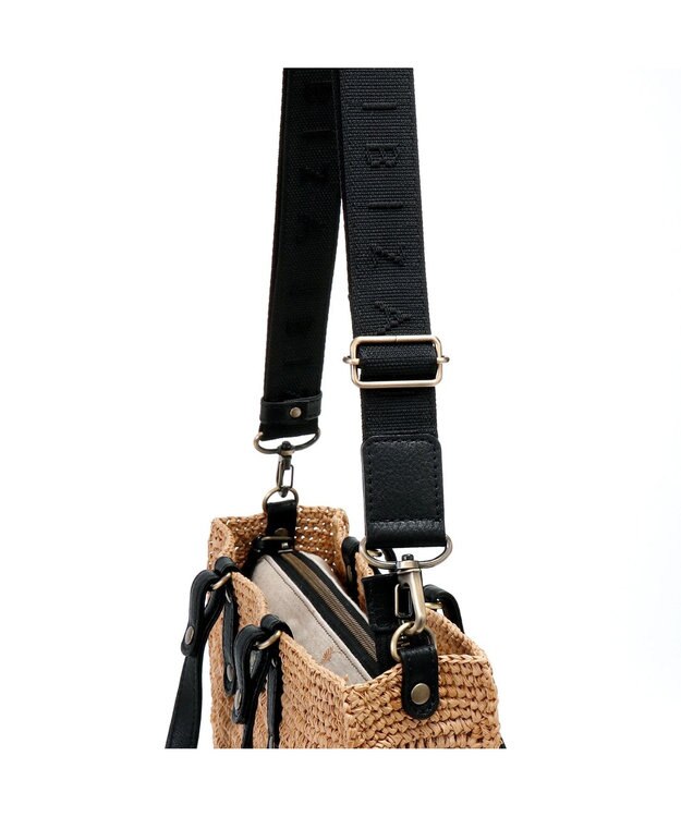 IBIZA ラフィア　2WAYバッグ 濃茶