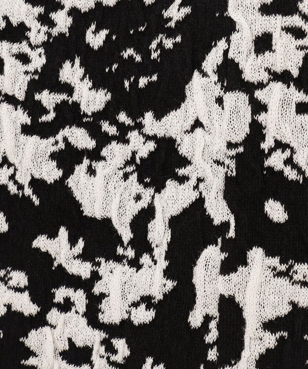 ICB 【洗える】 PEハイゲージJQ ニットスカート ブラック×オフホワイト系