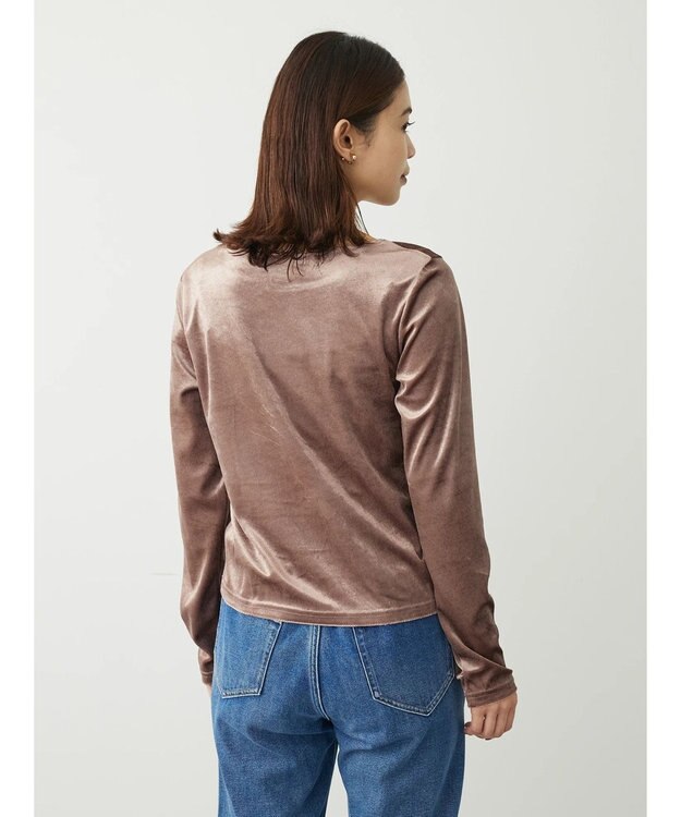 Green Parks ・ＥＬＥＮＣＡＲＥ　ＤＵＥ　ベロアクルーロングＴＥＥ Mocha