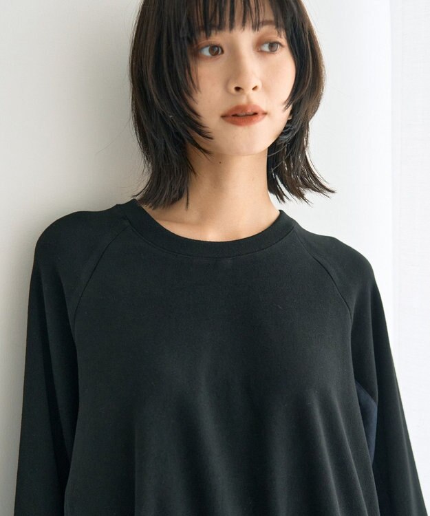 YECCA VECCA 素材MIXレイヤード起毛プルオーバー Black