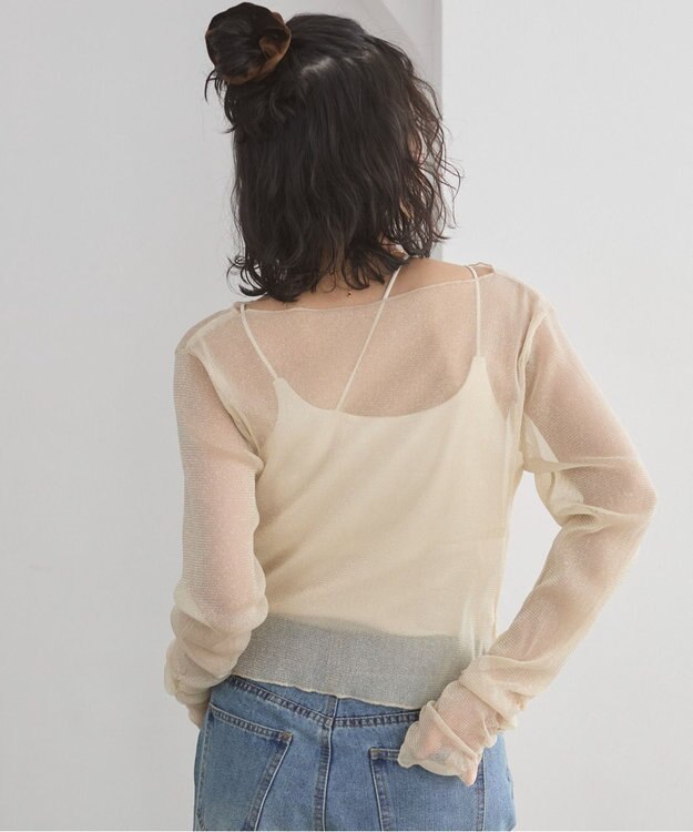 WEGO 【ANGIE VINTAGE/SMLサイズ展開】ストラップカップ付きベアキャミソール ナチュラル