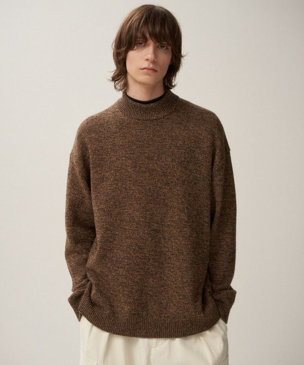 BABY WOOL MOULINE | モックネックセーター - UNISEX / ATON