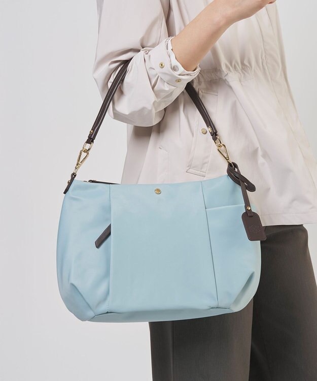 J.PRESS LADIES 【新色登場！・WEB限定カラーあり・2way】ナイロン ショルダー バッグ サックスブルー系