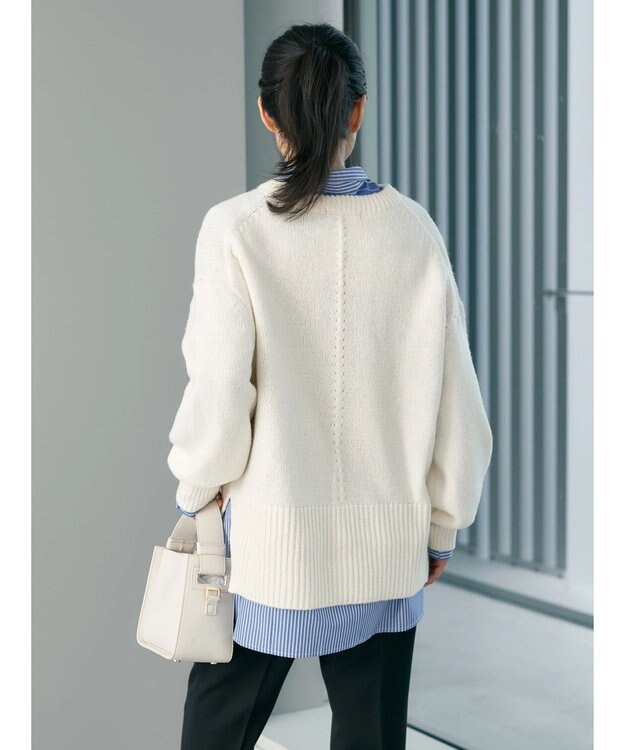 AMERICAN HOLIC サイドスリット袖ボリュームニットプルオーバー Ivory