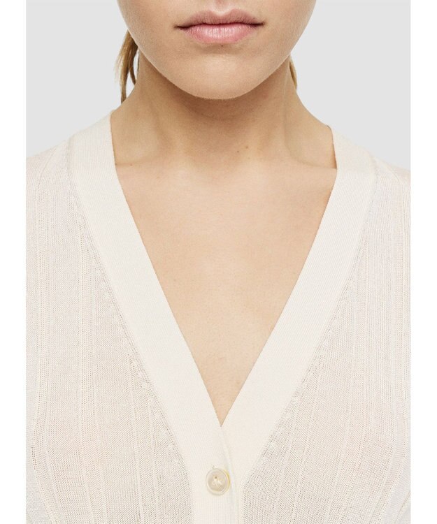 JOSEPH 【洗える】クリスピーレーヨン　カーディガン Ivory