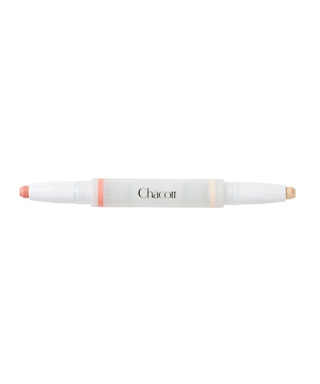Chacott Cosmetics ダブルマルチクレヨン【すっぴん風メイクカラー】 キャンドルピーチ×シェルピンク