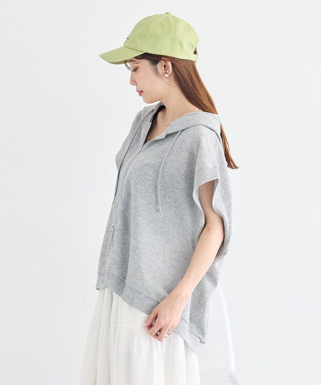 earth music&ecology シアーダンボールフーディーベスト Brown