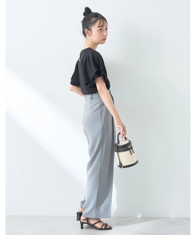 earth music&ecology プリーツフレアプルオーバー Black