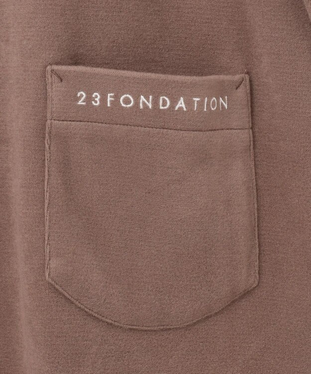 23区GOLF 取り外し可能なスヌード付き【23Fondation/WOMEN】【吸湿発熱】フーディー風 ワンピース ベージュ系