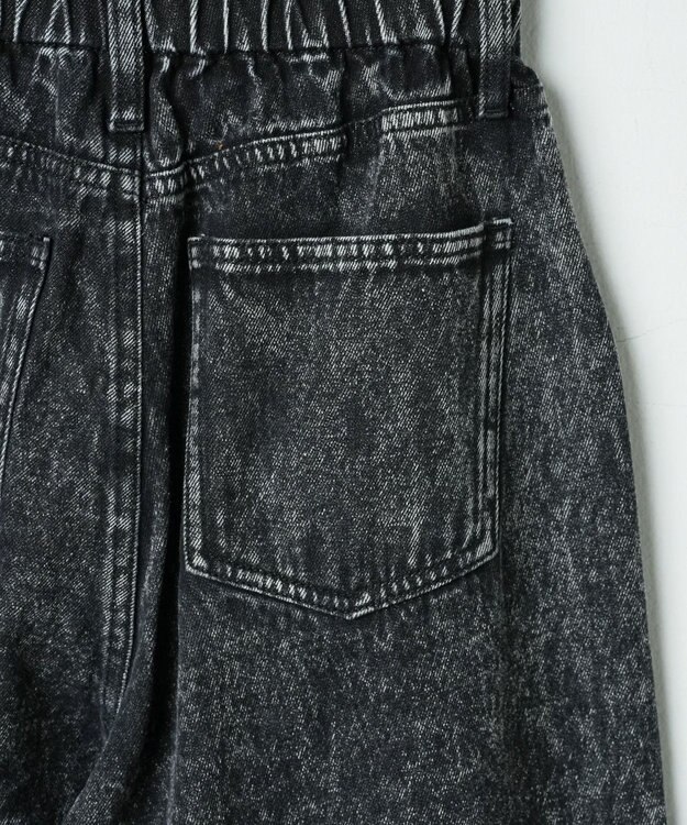 WEGO 【ウエストゴム】ウエストフリルデニムマムパンツ ブラックその他