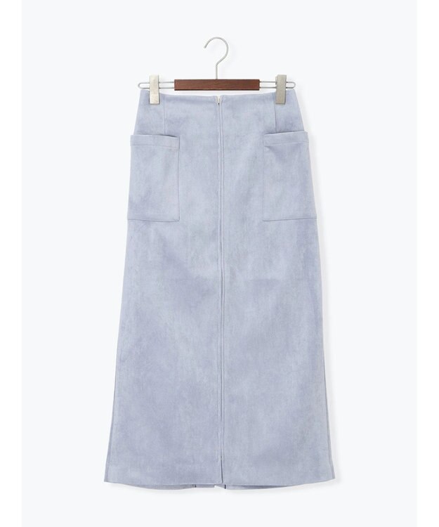 Te chichi ボンディングスエードタイトスカート ブルー