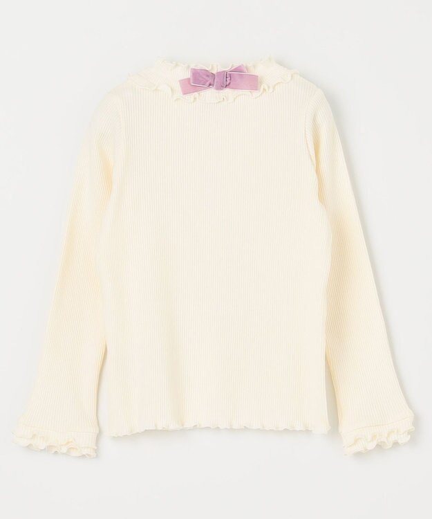 ANY KIDS テレコハイネック長袖Tシャツ エクリュ