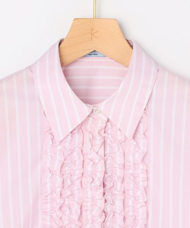 組曲 【Flower Collection】コンパクトシャーティング シャツ レースピンク系1