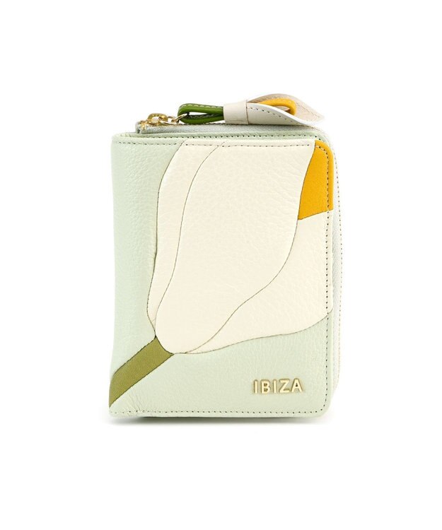 IBIZA プレーサ　ラウンド二つ折り財布 ペールグリーン