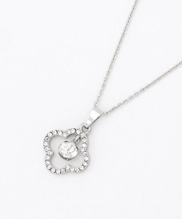 組曲 フラワービジューネックレス シルバー系