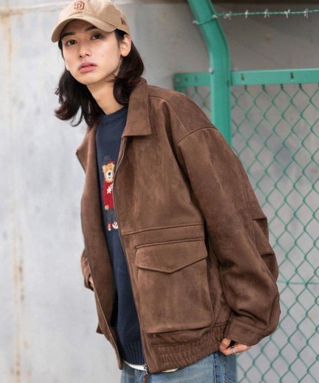 WEGO 【ユニセックス着用ITEM/MLサイズ展開】フライトジャケット ブラウン