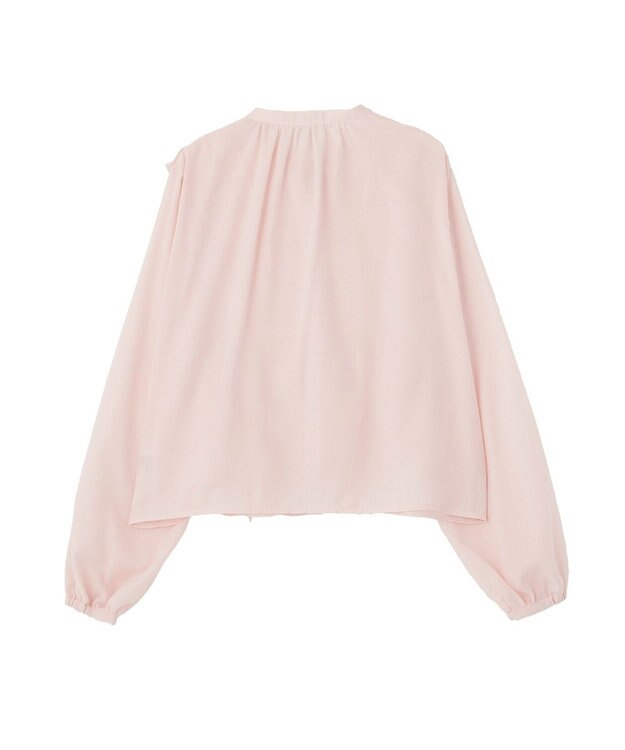 earth music&ecology フリルリボンブラウス Pink