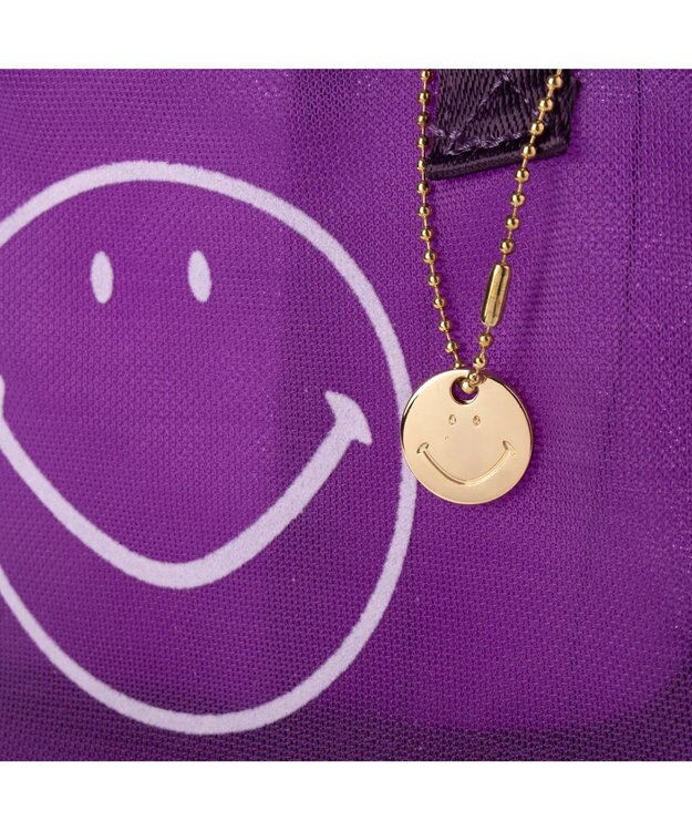 UNBILLION cachecache スマイルモチーフメッシュバッグインバッグ パープル