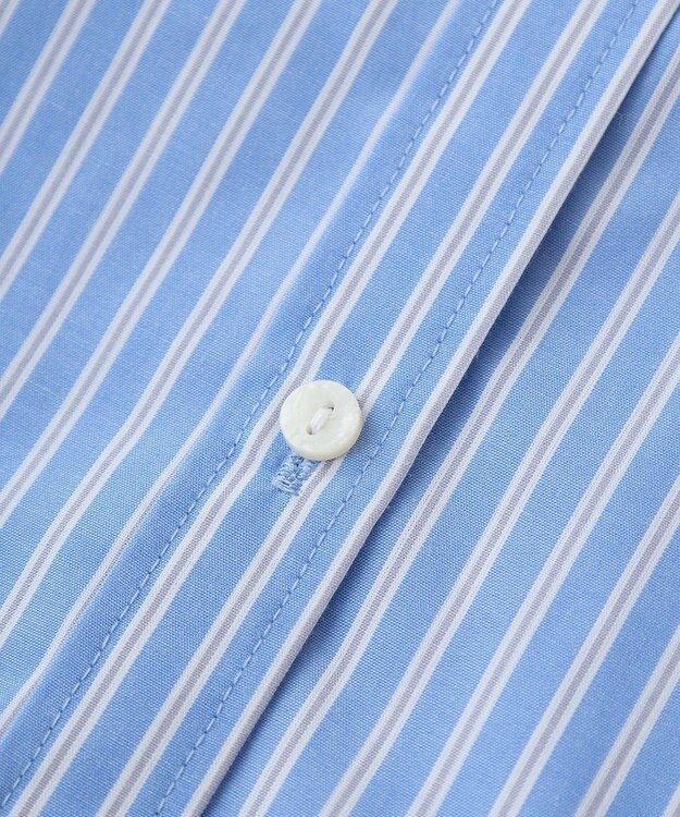 Green Parks イージーケアストライプシャツ Blue
