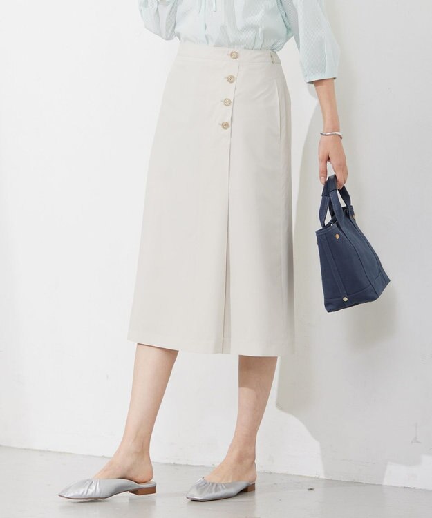 J.PRESS LADIES 【洗える・撥水】 Minotechライトタフタ スカート ベージュ系