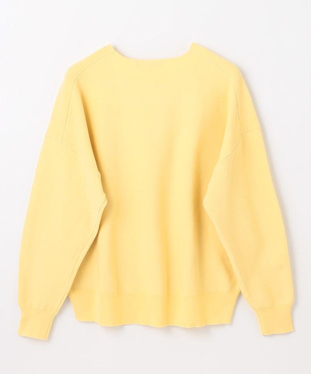 ANY 【5色展開】Ｖネックガーターニットプルオーバー イエロー