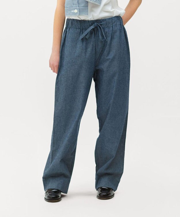LENO DUNGAREES EASY PANTS《UNISEX》/ ダンガリーイージーパンツ INDIGO