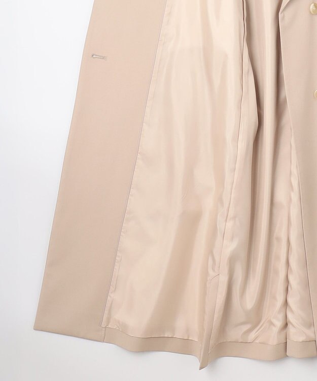 ANY SIS ノーカラーライトテロンチ コート ベージュ