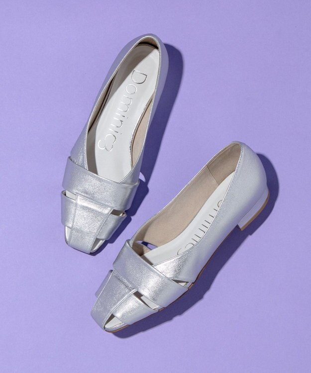 Dominic3 レザー グルカパンプス シルバー