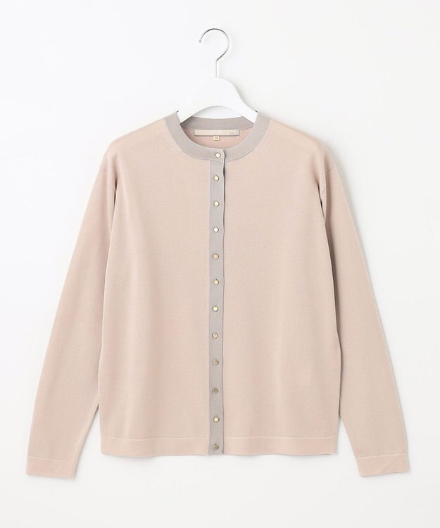 自由区 【XSサイズ～/洗える/セット可】シャインハイゲージ カーディガン ピンク系