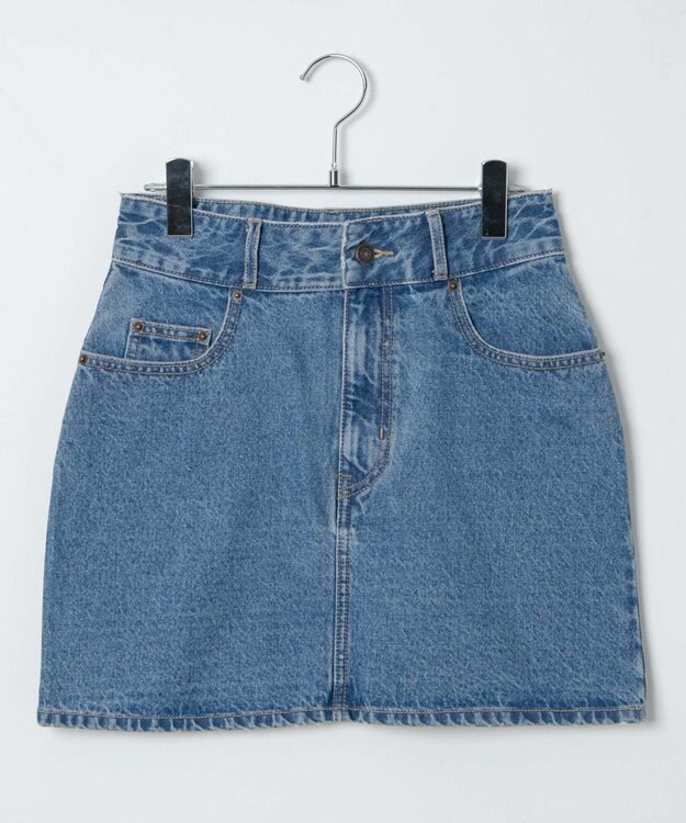 WEGO 台形デニムミニスカート デニム中濃色