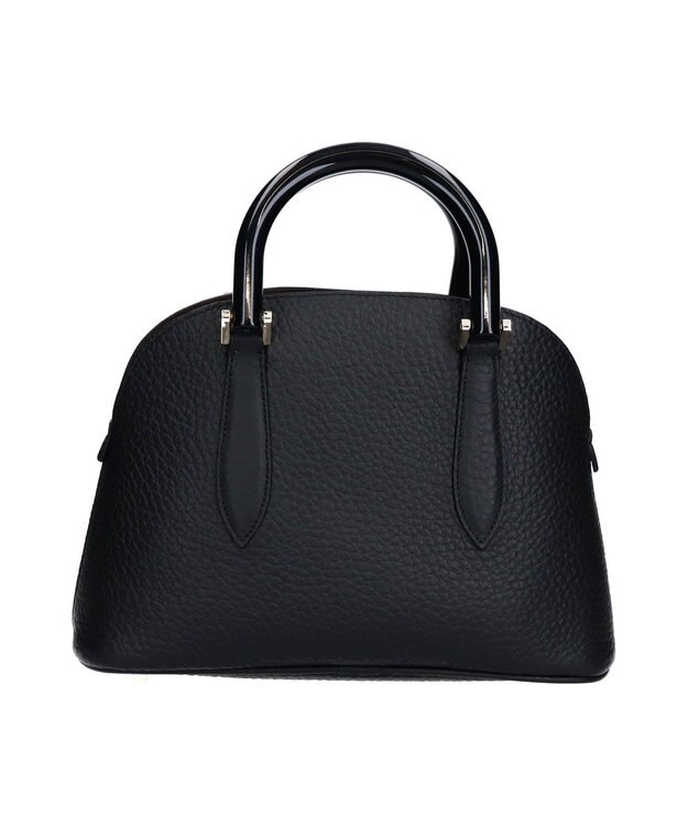 INTER-CHAUSSURES 【LORISTELLA】シュリンクレザーハンドバッグ ブラック