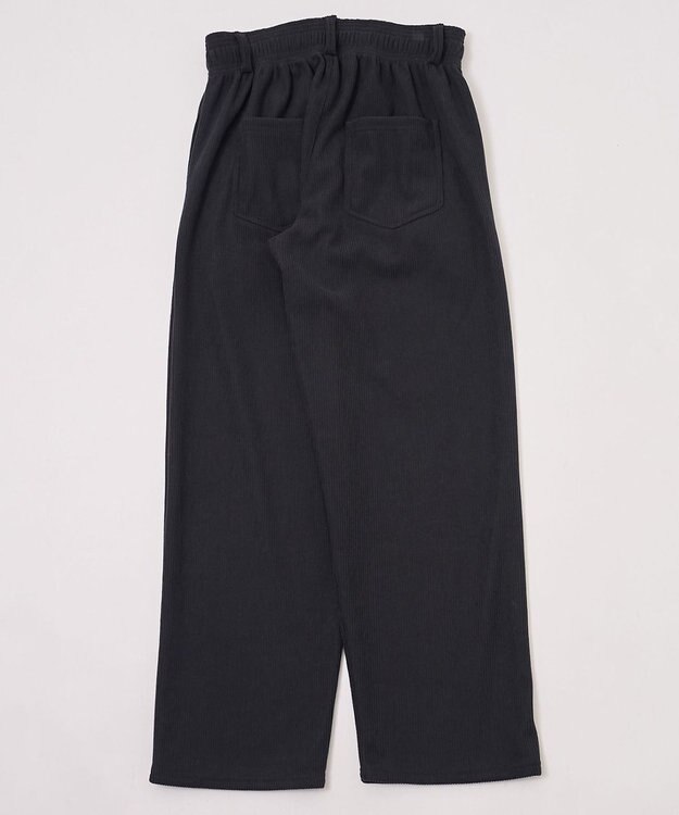 WEGO 【暖パンツ/SMLサイズ展開】裏ベロアシェフパンツ ブラック