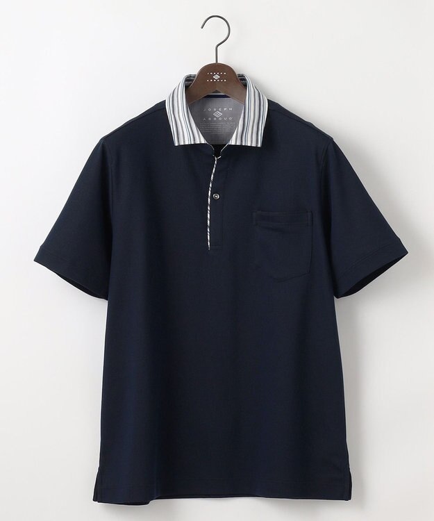 JOSEPH ABBOUD 【キングサイズ・オーガニックコットン使用】ダディ ポロシャツ ネイビー系