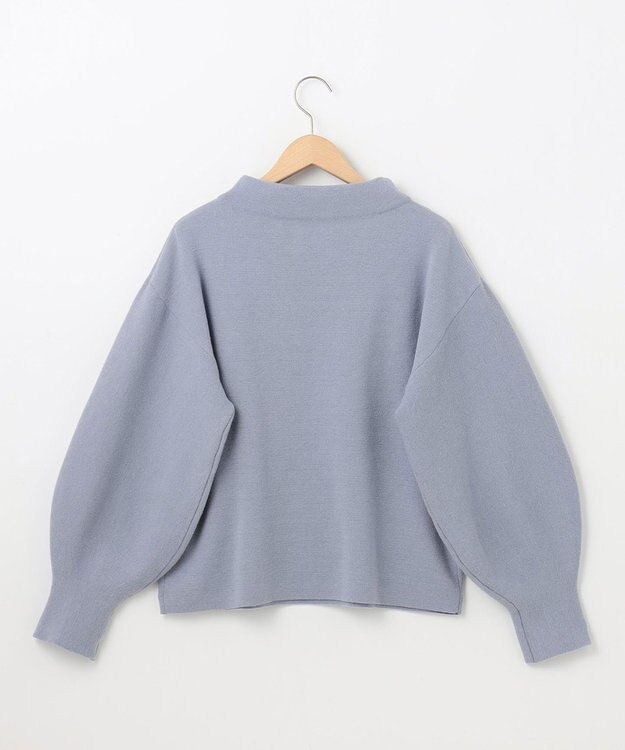 SHARE PARK LADIES ミラノリブボリュームスリーブニット サックスブルー系