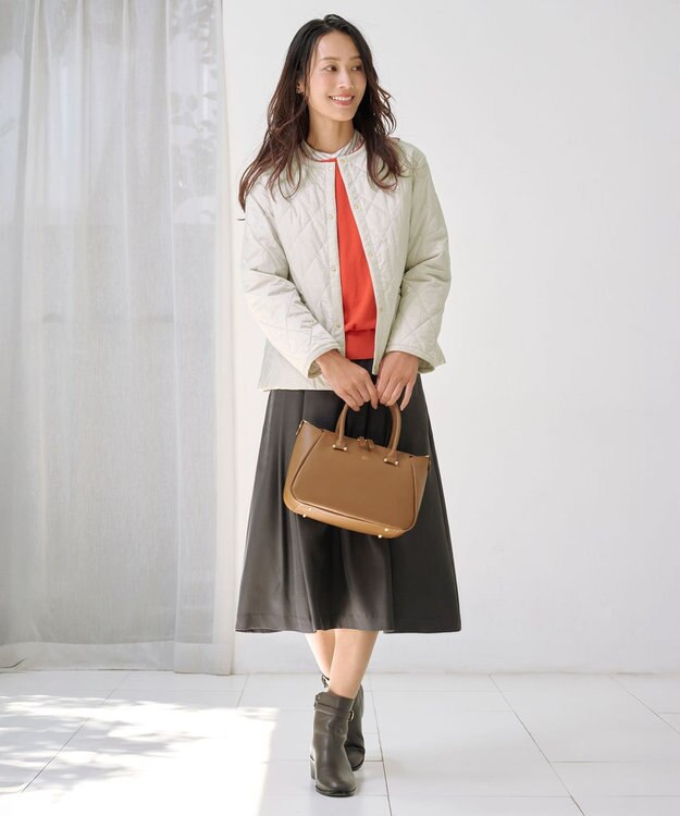 J.PRESS LADIES S CUPRAツイル タック スカート ブラウン系