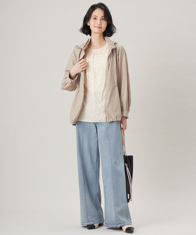 自由区 【カタログ掲載・撥水加工・洗える】コットンナイロンタッサー ブルゾン ベージュ