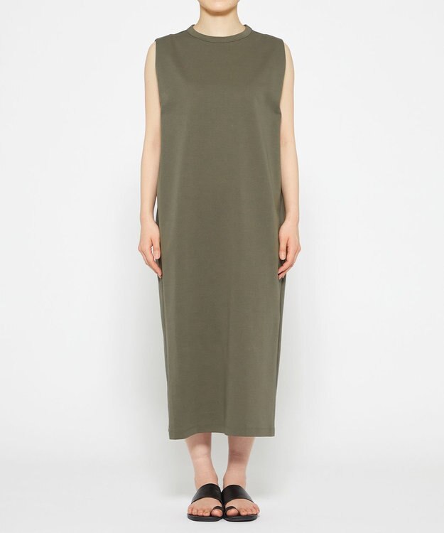 uncrave ダブルフェイスジャージー ワンピース カーキ