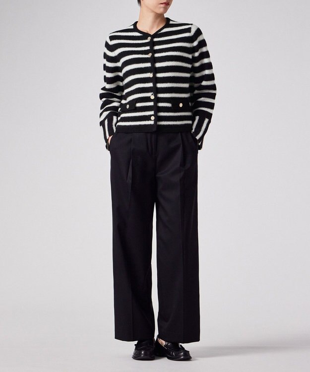 Paul Smith ボーダー ニット ジャケット ブラック