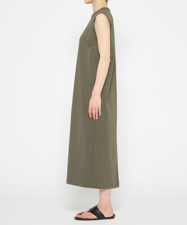 uncrave ダブルフェイスジャージー ワンピース カーキ