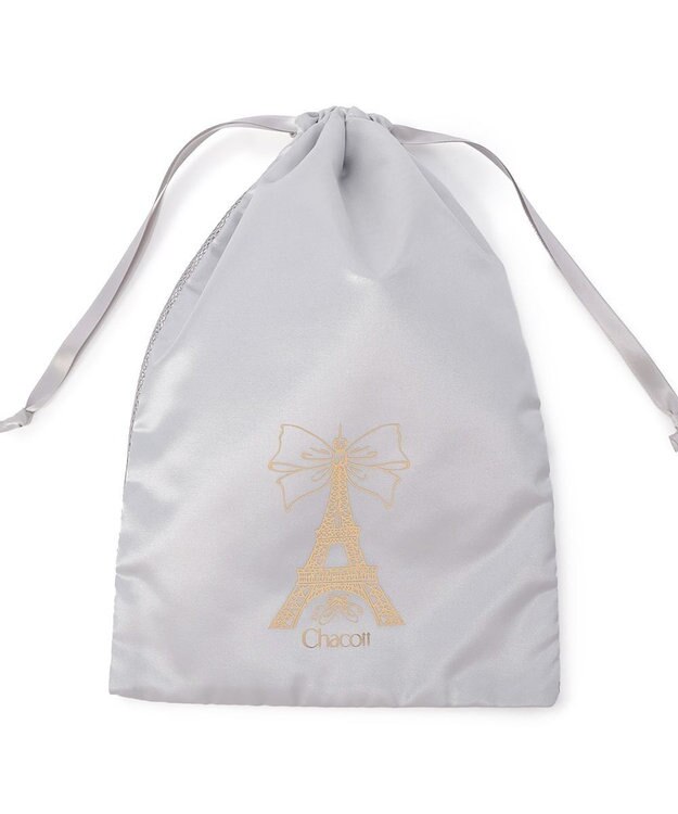 Chacott エッフェル半メッシュ巾着M パールグレー