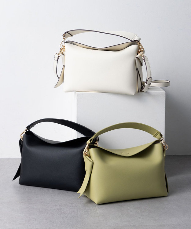 組曲 ブロードノット2WAYソフトショルダー バッグ ピスタチオ系