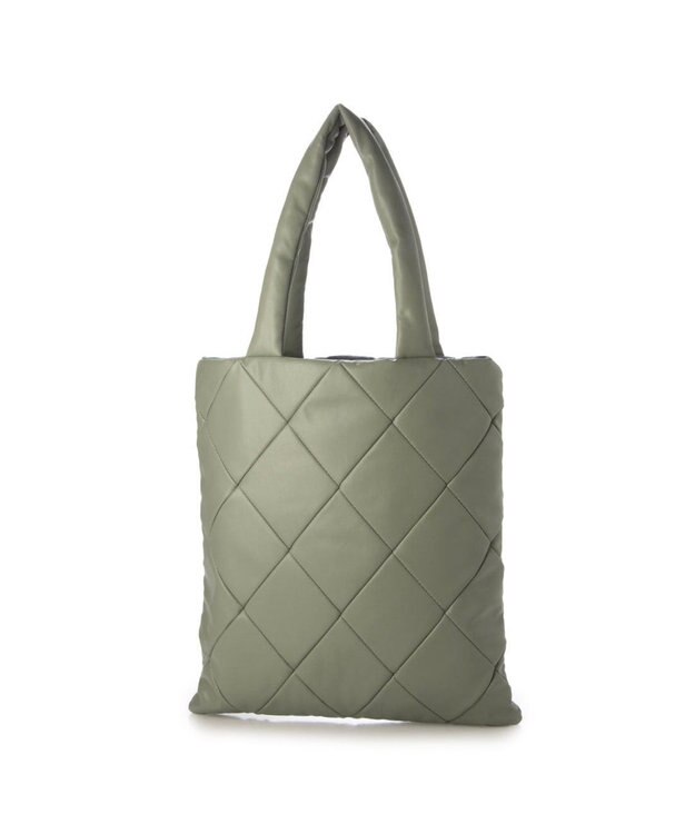 UNBILLION カシュカシュ cachecache / 合皮×ナイロンリバーシブルトート カーキ